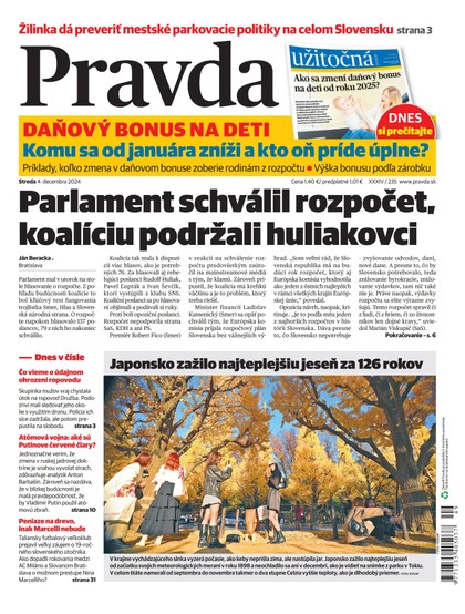 E-magazín Denník Pravda 04. 12. 2024 - OUR MEDIA SR a. s.