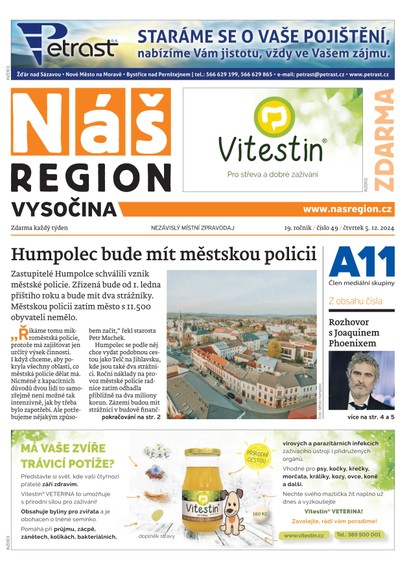 E-magazín Náš Region - Vysočina 49/2024 - A 11 s.r.o.