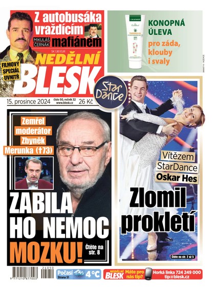 E-magazín NEDĚLNÍ BLESK - 15.12.2024 - CZECH NEWS CENTER a. s.