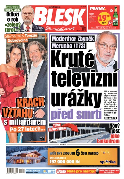 E-magazín Blesk - 18.12.2024 - CZECH NEWS CENTER a. s.