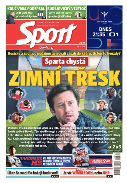 E-magazín Sport - 19.12.2024 - CZECH NEWS CENTER a. s.