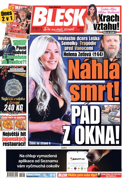 E-magazín Blesk - 21.12.2024 - CZECH NEWS CENTER a. s.