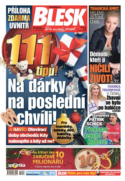 E-magazín Blesk - 23.12.2024 - CZECH NEWS CENTER a. s.