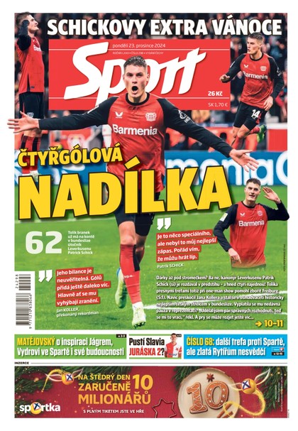 E-magazín Sport - 23.12.2024 - CZECH NEWS CENTER a. s.