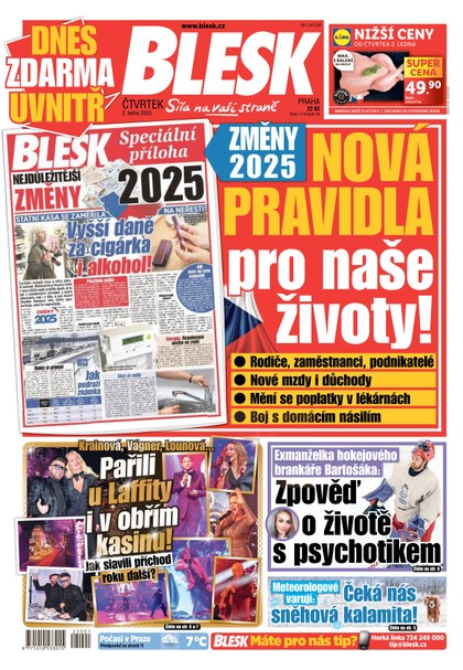 E-magazín Blesk - 02.01.2025 - CZECH NEWS CENTER a. s.