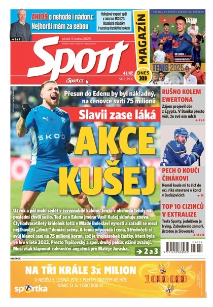 E-magazín Sport - 03.01.2025 - CZECH NEWS CENTER a. s.