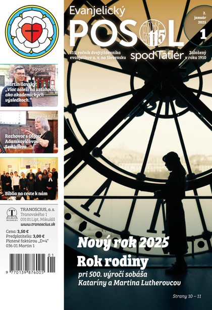 E-magazín Evanjelický posol spod Tatier 01/2025 - TRANOSCIUS a.s.