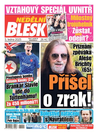 E-magazín NEDĚLNÍ BLESK - 05.01.2025 - CZECH NEWS CENTER a. s.