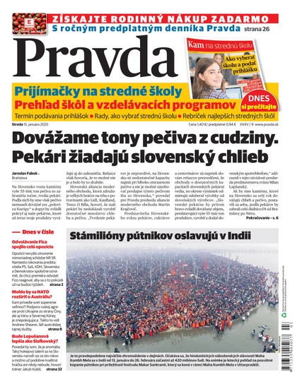 E-magazín Denník Pravda 15. 1. 2025 - OUR MEDIA SR a. s.