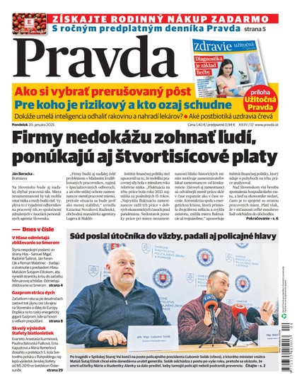 E-magazín Denník Pravda 20. 1. 2025 - OUR MEDIA SR a. s.