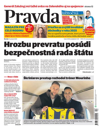 E-magazín Denník Pravda 23. 1. 2025 - OUR MEDIA SR a. s.