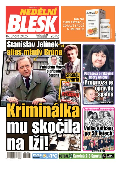 E-magazín NEDĚLNÍ BLESK - 16.02.2025 - CZECH NEWS CENTER a. s.