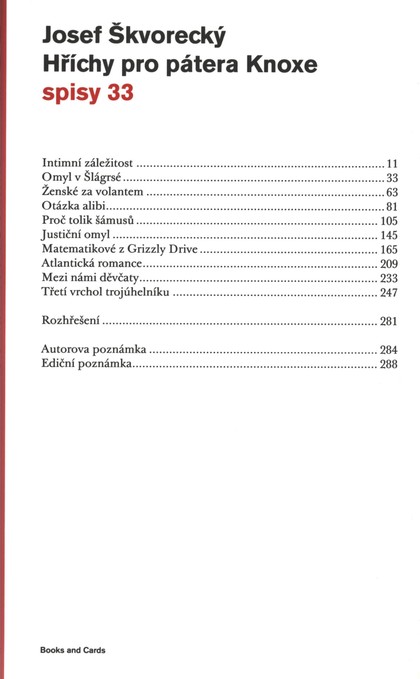 E-kniha Hříchy pro pátera Knoxe  (spisy - svazek 33) - Josef Škvorecký